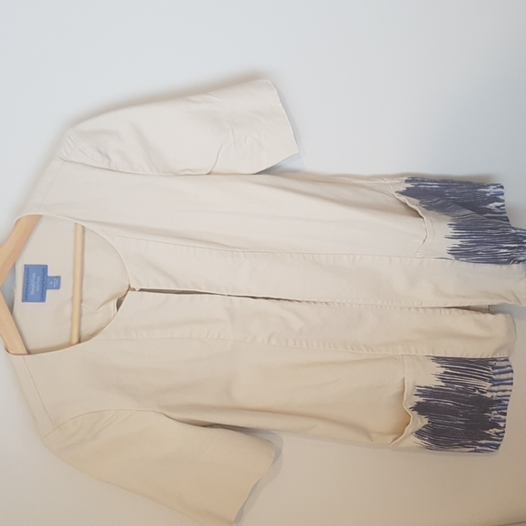 Vera Wang Cotton Blazer, Size small - Picture 1 of 3